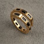 Anello Iside in Bronzo E Pietre colorate