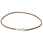 Collana in Cuoio Marrone 45 cm
