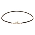 Collana in Cuoio Nero 42 cm
