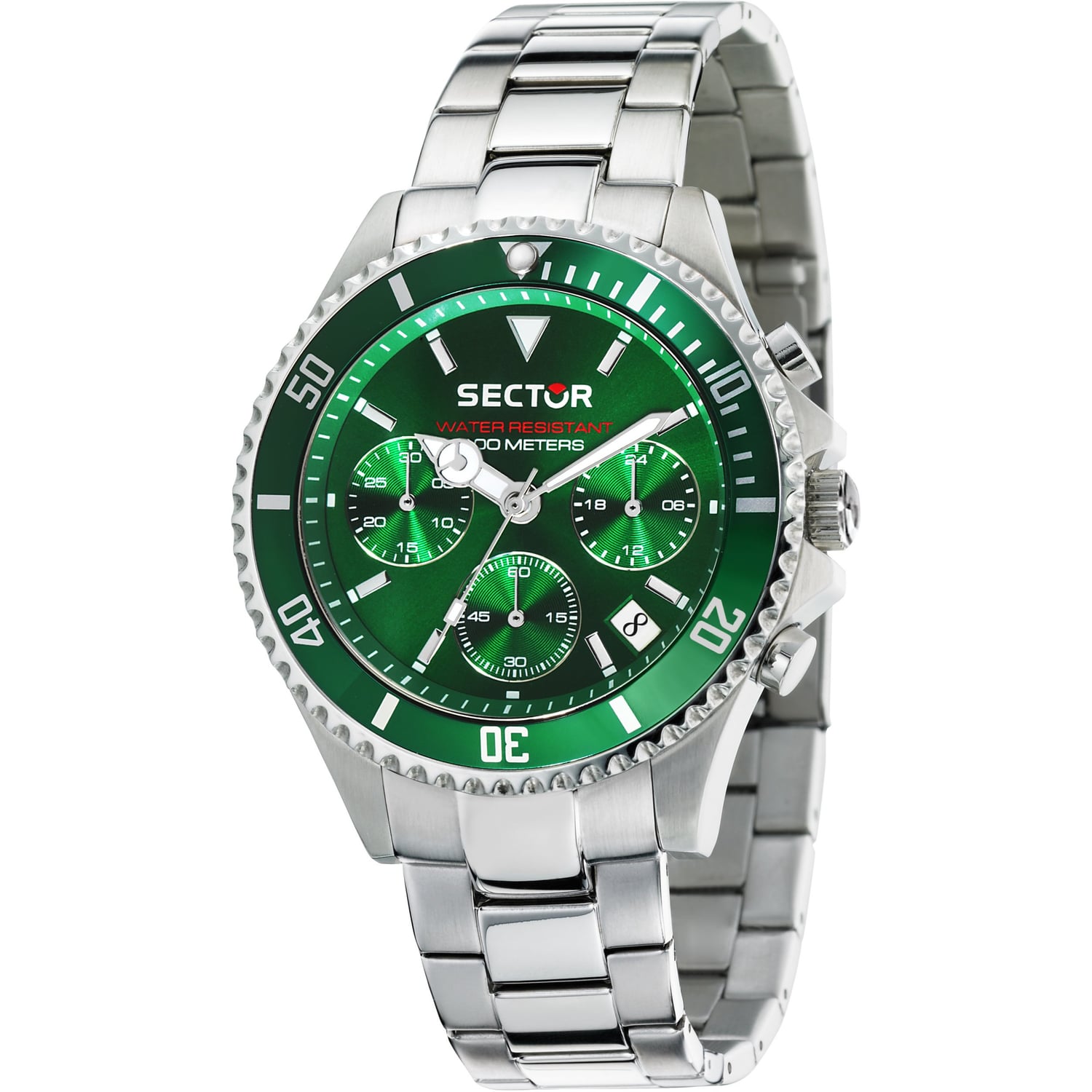 Orologio Sector  Uomo Cronografo collezione 230 con quadrante verde e ghiera verde